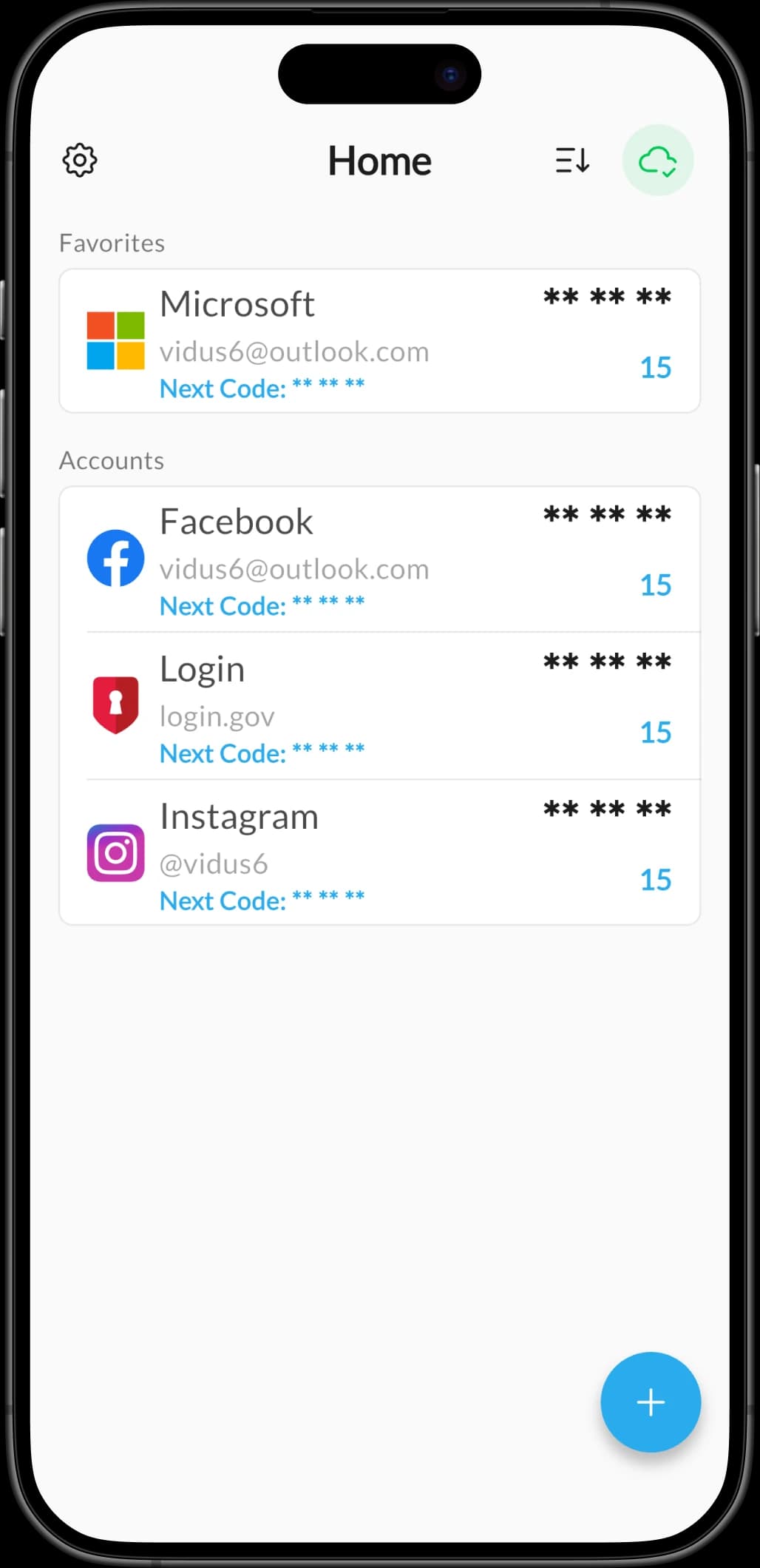 Authenticator on iPhone — screenshot 5